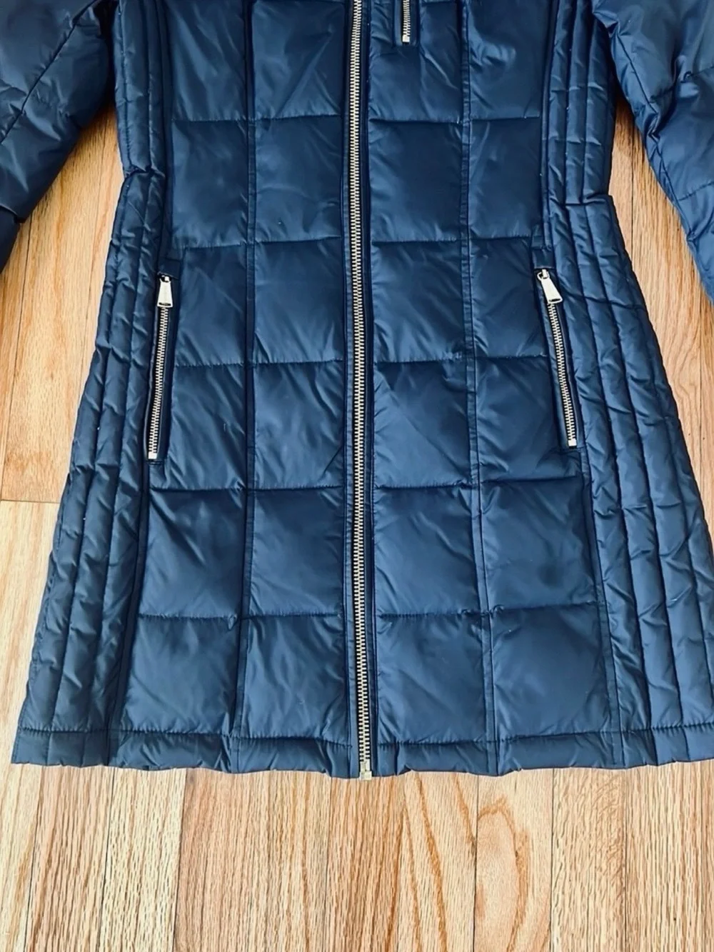 Michael Kors navy long puffer jacket women’s size XS